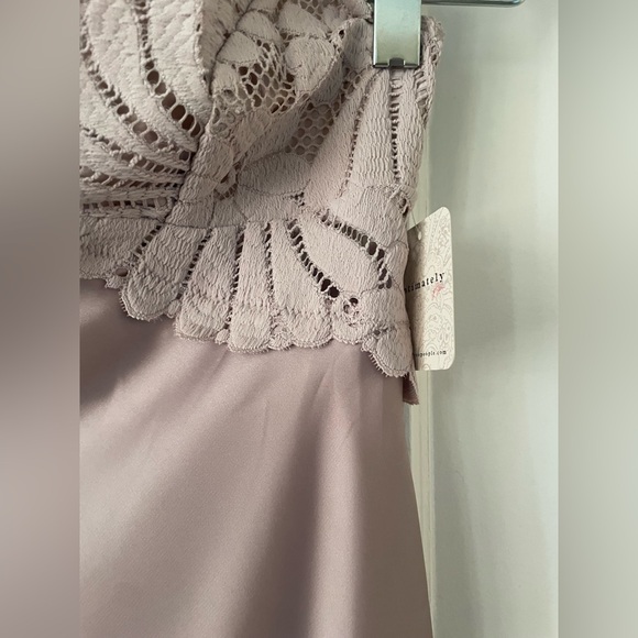 Free People Intimately Petal Party Midi Slip in Mushroom • NWT - Picture 10 of 11